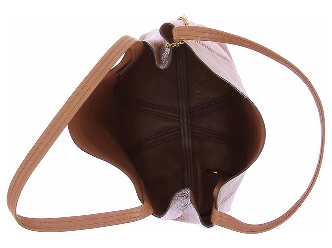 Chloé Borsa "Spin" cammello in pelle grana - vista 6