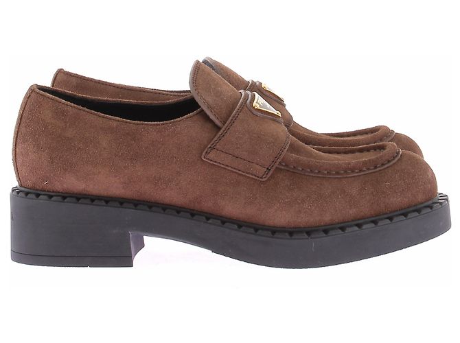 Prada Mocassins en daim marron Brown - view 2