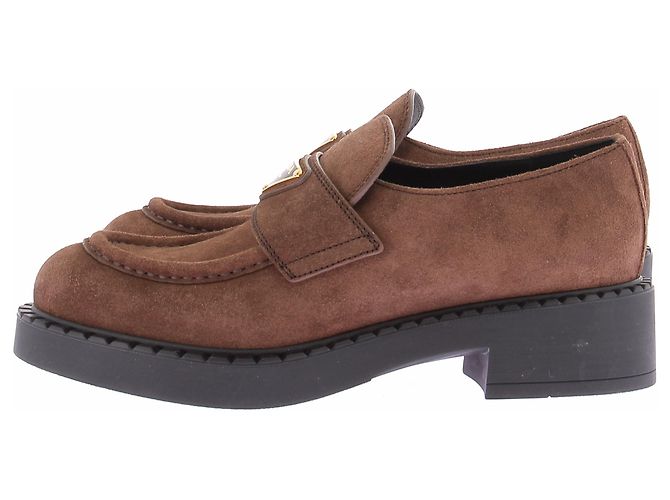 Prada Mocassins en daim marron Brown - view 3