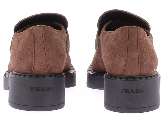 Prada Mocassins en daim marron Brown - view 5