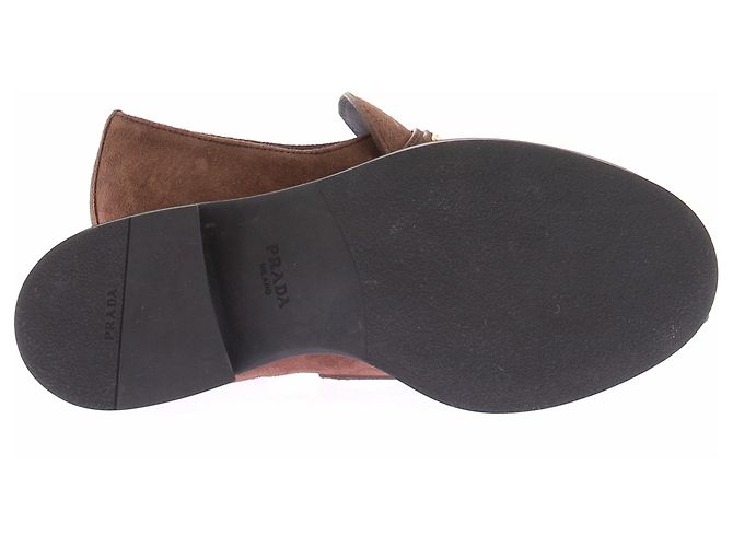 Prada Mocassins en daim marron Brown - view 7
