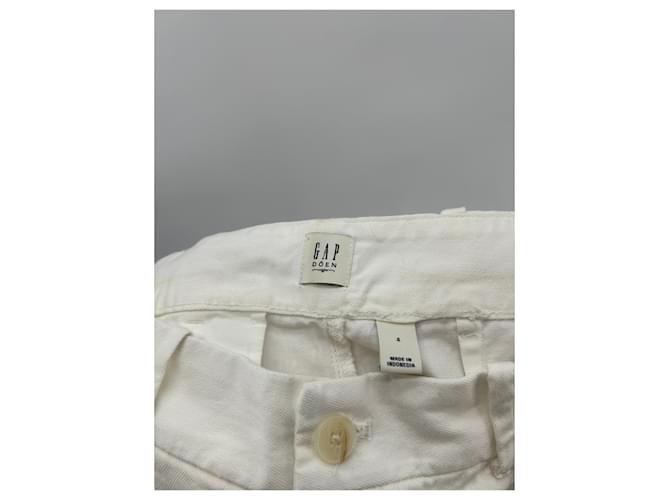 Pantalones blancos de algodón Gap - vista 3