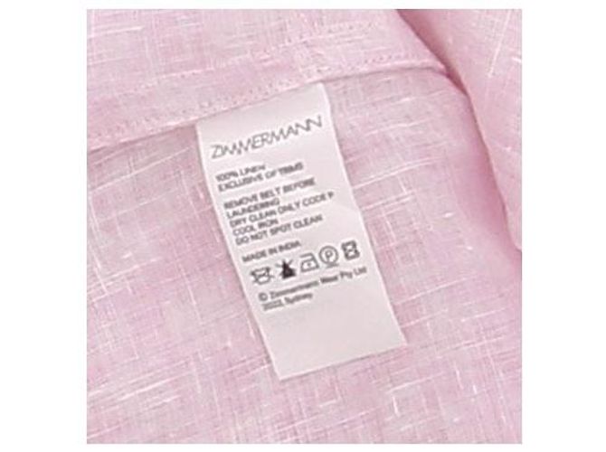 Zimmermann Rosa Leinen-Culotte mit Mustern Pink - Ansicht 6