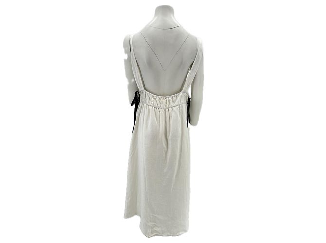 Autre Marque Vestido de lino blanco VRG GRL - vista 2
