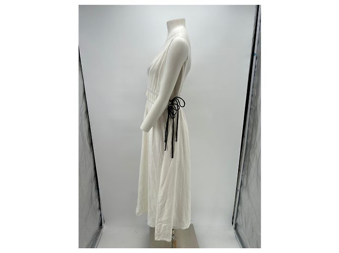 Autre Marque Vestido de lino blanco VRG GRL - vista 3