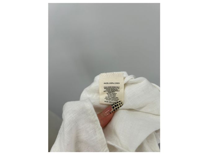 Autre Marque Vestido de lino blanco VRG GRL - vista 6