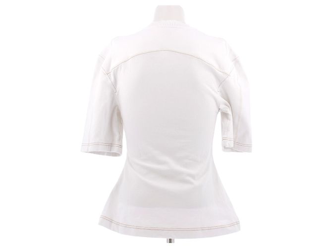 Camiseta blanca acampanada de algodón Jacquemus Blanco - vista 2
