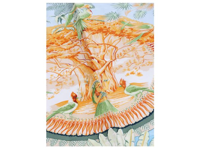 Hermès Foulard in seta Aloha vintage Multicolore - vista 2
