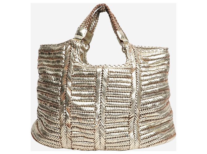 Anya Hindmarch Sac à épaule en cuir Capra doré - vue 3