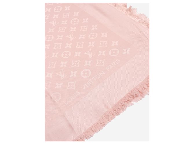 Louis Vuitton Sciarpa in misto seta e lana rosa - vista 2
