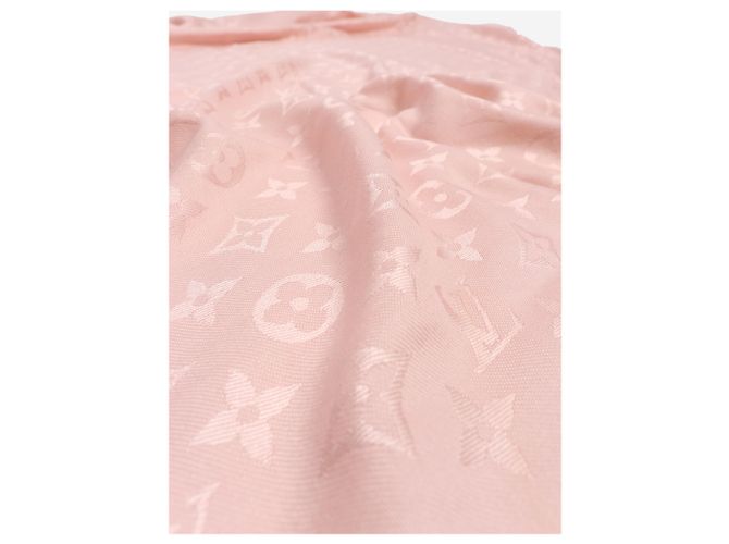 Louis Vuitton Sciarpa in misto seta e lana rosa - vista 3