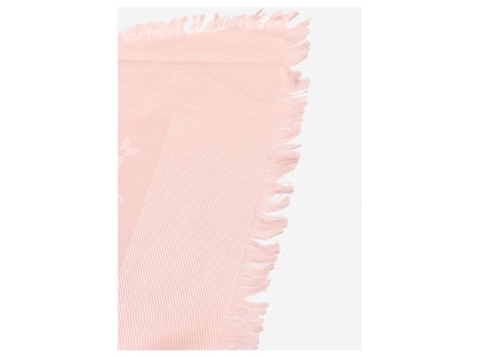 Louis Vuitton Sciarpa in misto seta e lana rosa - vista 4