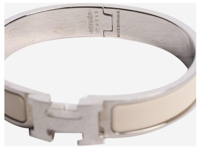 Hermès Bracciale Clic H crema Crudo - vista 4