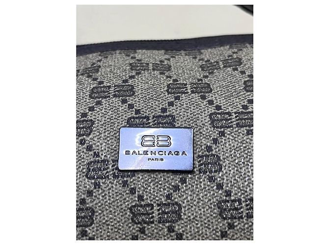 Borsa Boston Monogram Balenciaga Marrone Nero - vista 5