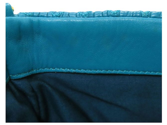 Borsa Miu Miu in pelle di vitello matelassé a spalla Blu - vista 12