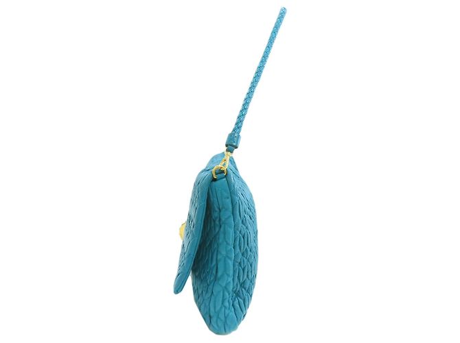 Borsa Miu Miu in pelle di vitello matelassé a spalla Blu - vista 3