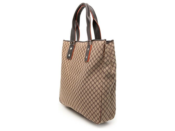 Céline Celine Braune Macadam Canvas Tasche Beige - Ansicht 2