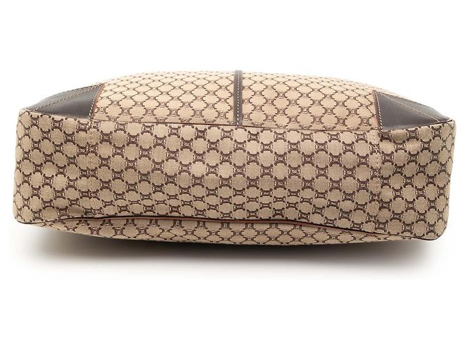 Céline Celine Braune Macadam Canvas Tasche Beige - Ansicht 3