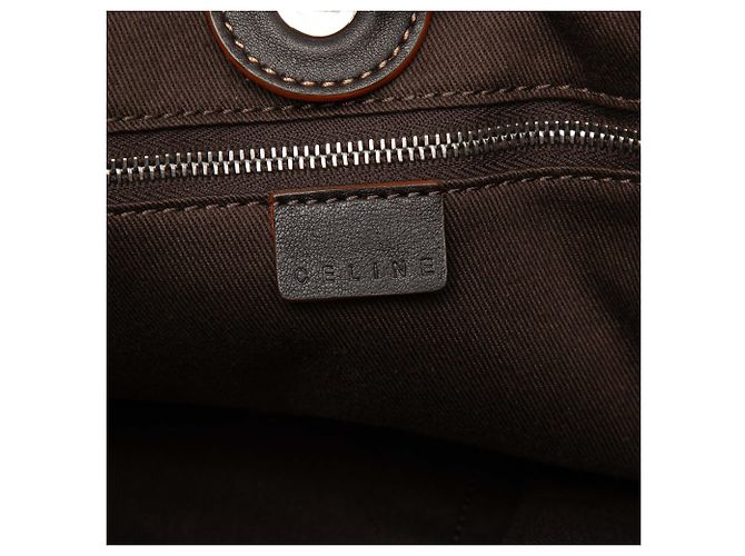 Céline Celine Braune Macadam Canvas Tasche Beige - Ansicht 5