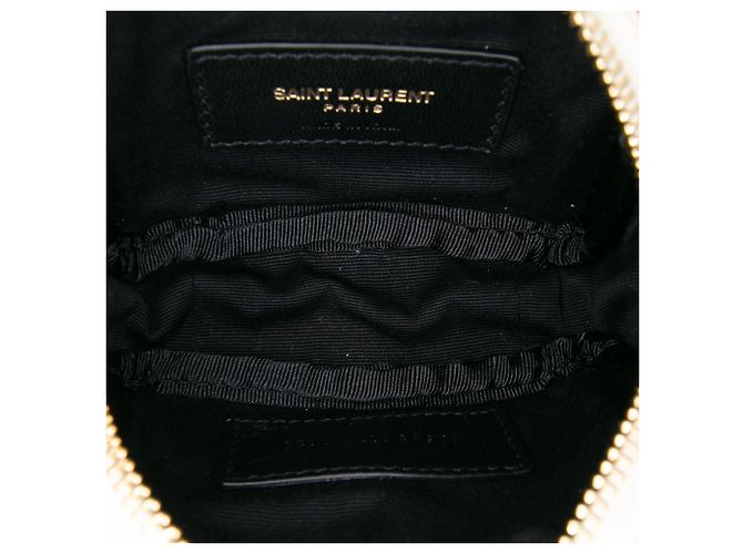 Borsa a tracolla Lou in vitello bianco con stampa a ciliegia Monogram di Saint Laurent - vista 4