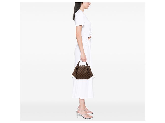 Louis Vuitton Belem PM in Damier Ébène Marrone - vista 7