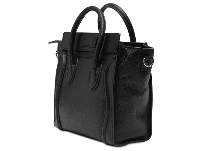 Luggage Céline Borsa da viaggio Celine in pelle nera nano Nero - vista 2