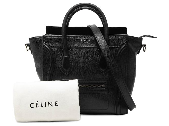 Luggage Céline Borsa da viaggio Celine in pelle nera nano Nero - vista 8