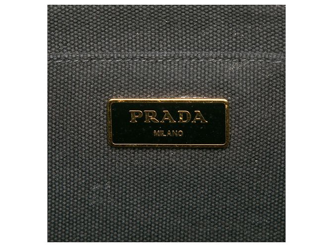 Sacola Prada Small Canvas Canapa Logo Preta Preto - vista 5