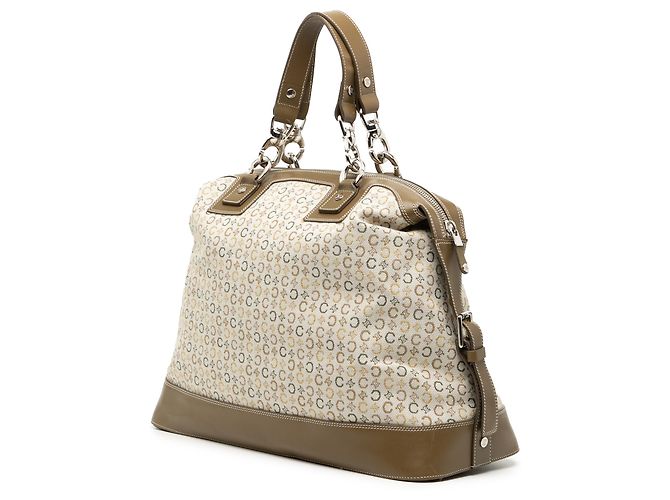 Céline Borsa a mano in tela Macadam Celine marrone Beige - vista 2