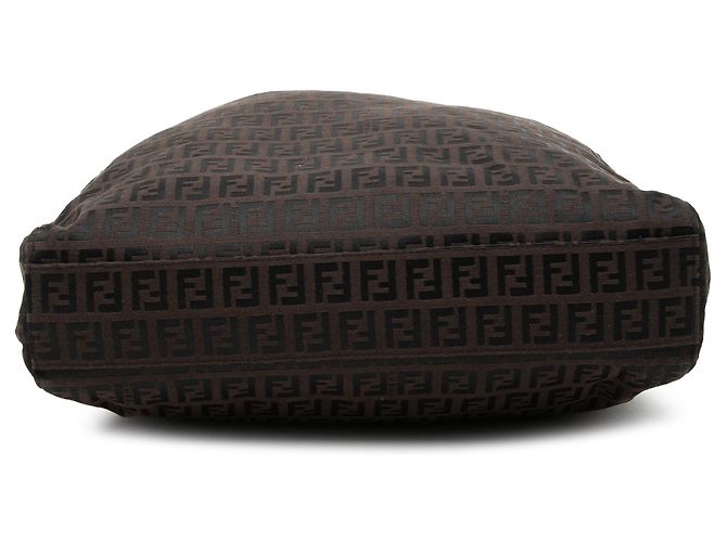 Fendi Braune Zucchino Canvas Tasche Dunkelbraun - Ansicht 3