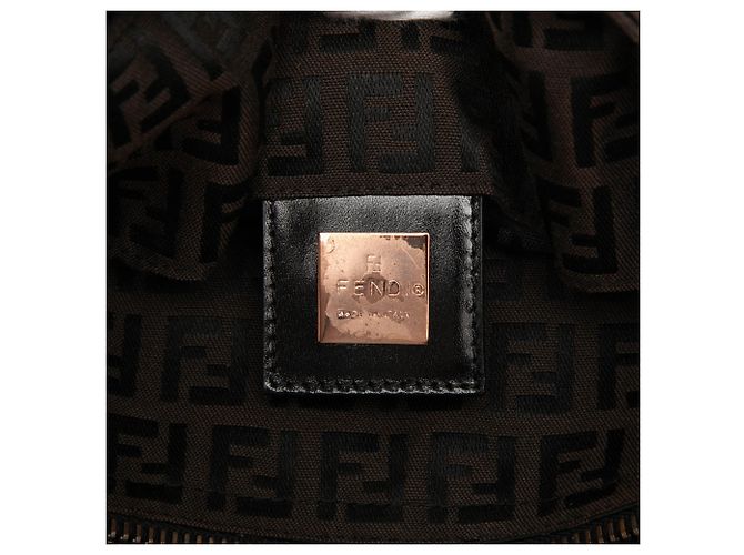 Fendi Braune Zucchino Canvas Tasche Dunkelbraun - Ansicht 5
