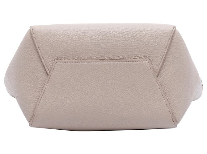 Céline Borsa a secchiello Sangle in pelle di vitello morbida e granulosa Celine marrone piccola Beige - vista 3