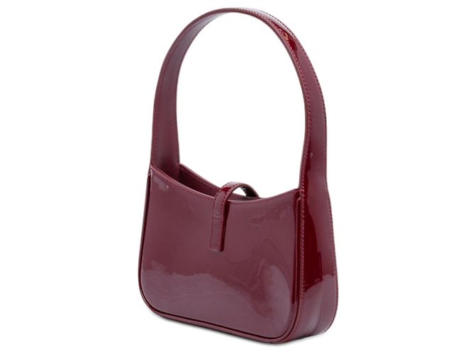 Saint Laurent Mini Rojo Patente Le 5 a 7 Roja Burdeos - vista 2