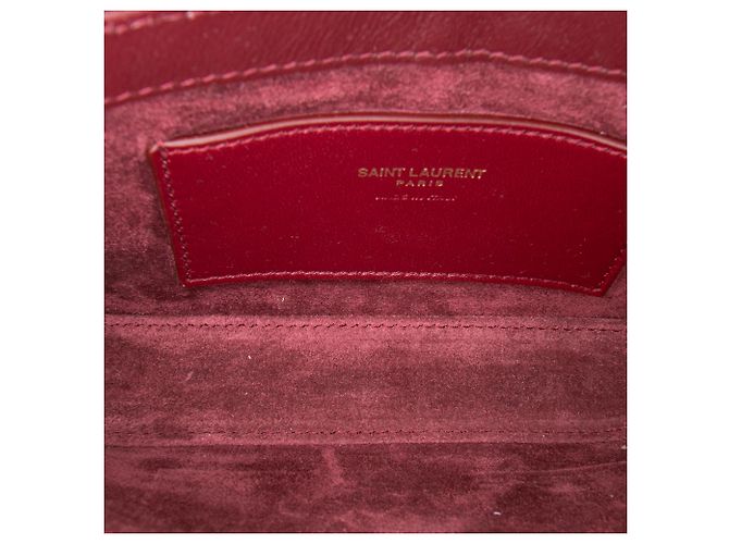 Saint Laurent Mini Rojo Patente Le 5 a 7 Roja Burdeos - vista 4