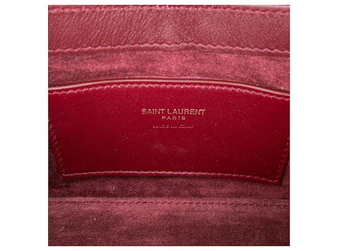 Saint Laurent Mini Rojo Patente Le 5 a 7 Roja Burdeos - vista 5