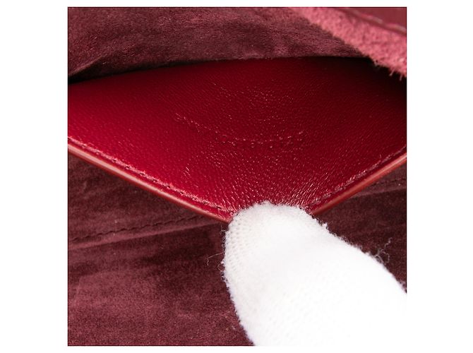 Saint Laurent Mini Rojo Patente Le 5 a 7 Roja Burdeos - vista 6