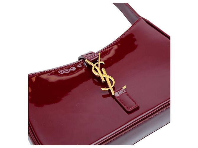 Saint Laurent Mini Rojo Patente Le 5 a 7 Roja Burdeos - vista 7