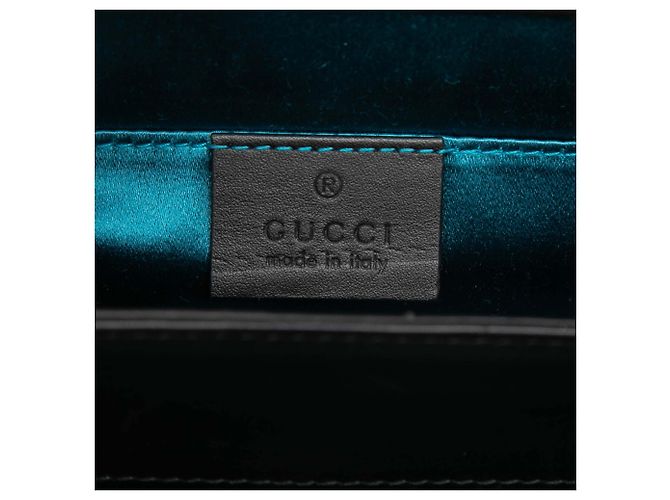 Gucci Rosso Piccolo Crossbody in Suede Ophidia con Catena - vista 5