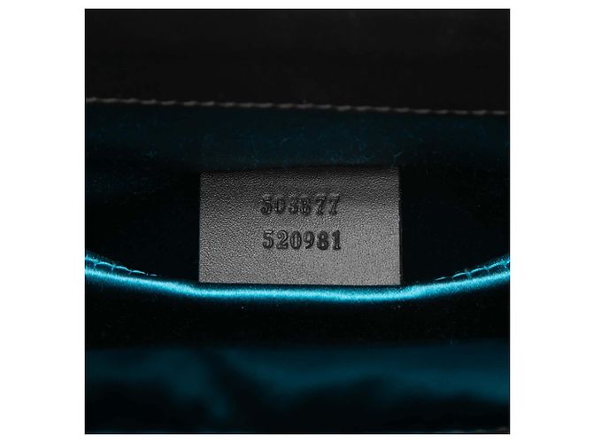Gucci Rosso Piccolo Crossbody in Suede Ophidia con Catena - vista 6