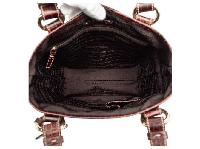 Céline Celine Braune Canvas-Tasche Dunkelbraun - Ansicht 4