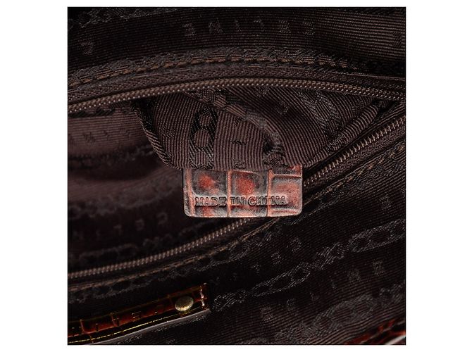 Céline Celine Braune Canvas-Tasche Dunkelbraun - Ansicht 7