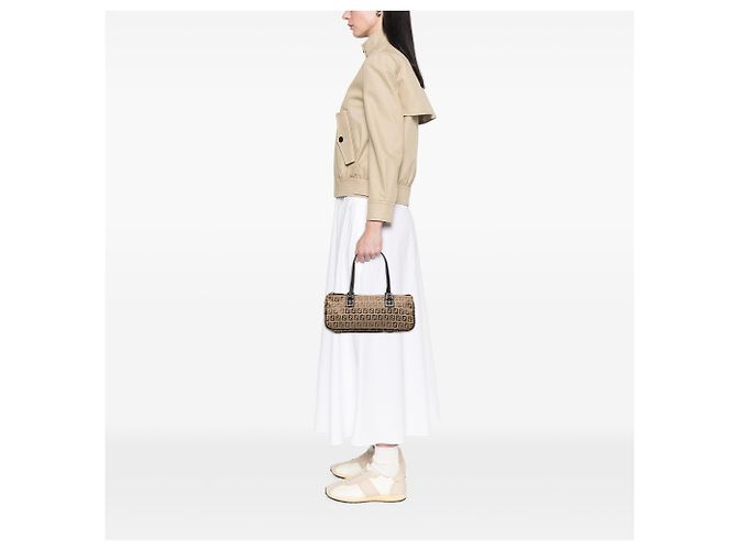 Fendi Handtasche aus beigem Zucchino-Canvas - Ansicht 7