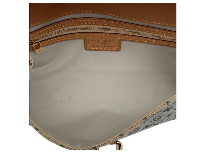 Louis Vuitton Gray Monogram Mini Lin Camille Marrone Grigio - vista 4