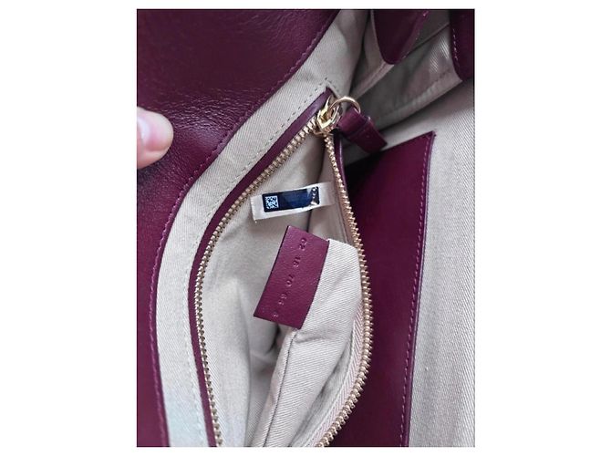 Borsa a mano Chloé Roy in pelle e camoscio Bordò - vista 12