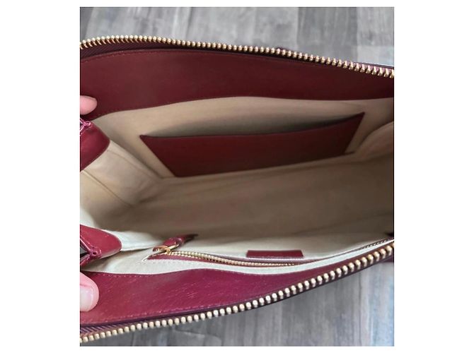 Borsa a mano Chloé Roy in pelle e camoscio Bordò - vista 8