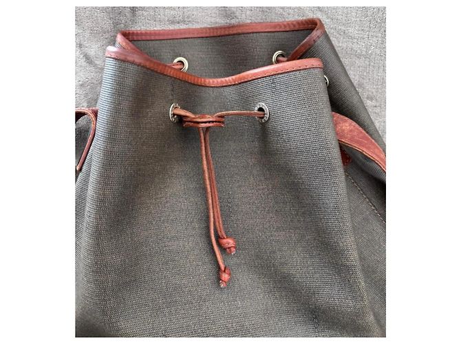 Mon Tresor Borsa a secchiello Fendi Mon Trésor in Tela e Pelle Marrone Grigio - vista 2