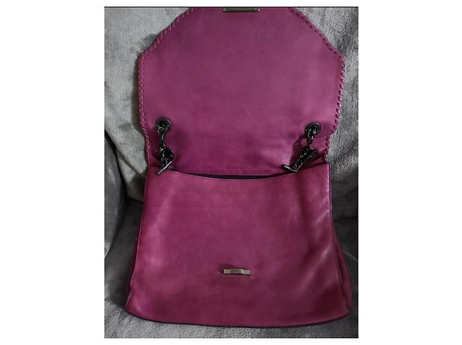 Bolso de cuero Pierre Balmain en púrpura - vista 6
