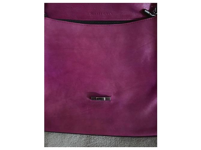 Bolso de cuero Pierre Balmain en púrpura - vista 7