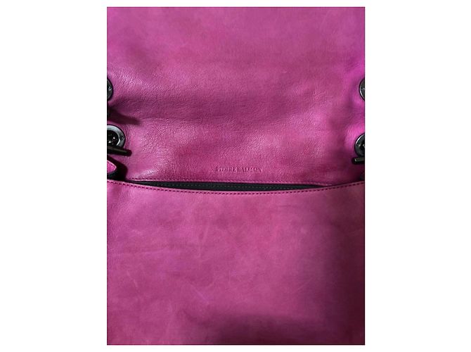 Bolso de cuero Pierre Balmain en púrpura - vista 9