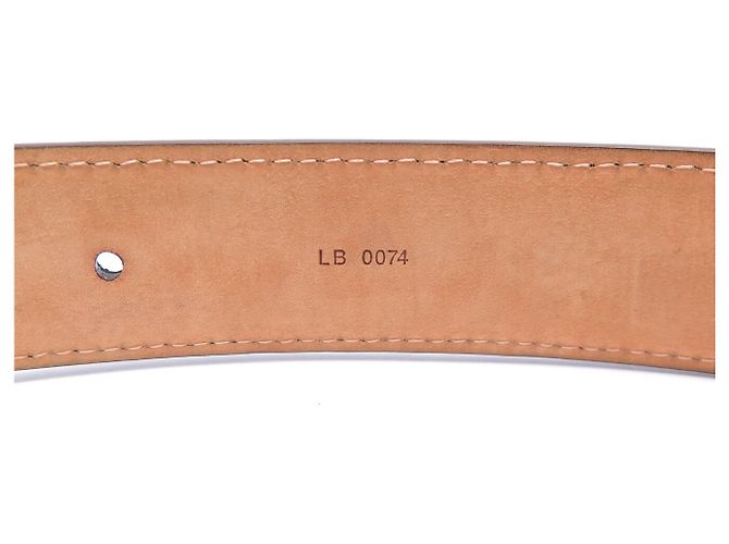 LOUIS VUITTON T85 MONOGRAM CANVAS-GÜRTEL MIT SILBERNER SCHNALLE Braun - Ansicht 5